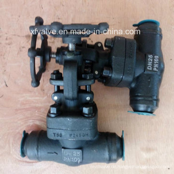 DIN-Standard geschmiedetem Kohlenstoffstahl A105 Butt Schweißen Globe Valve